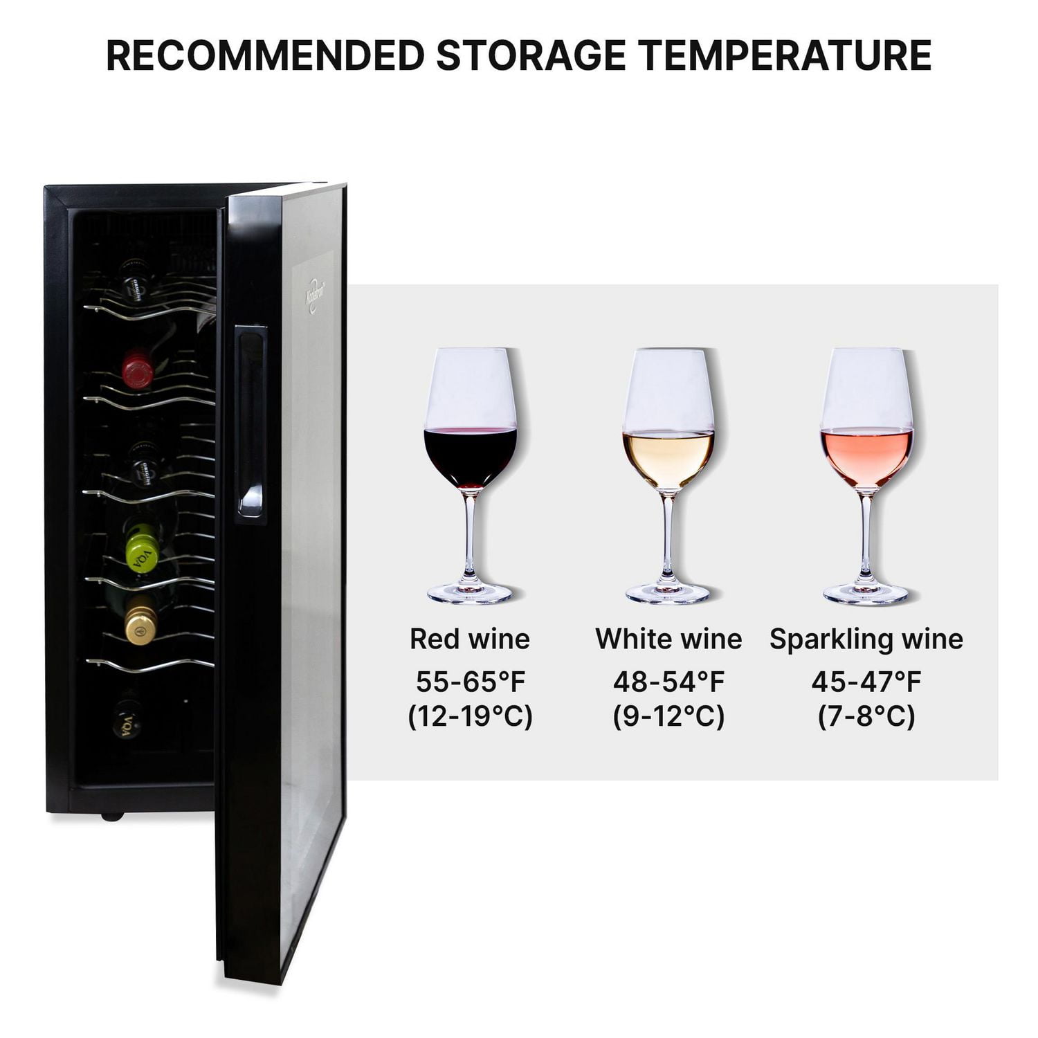 Koolatron 12 bottle dual zone sale wine cellar