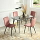 Homycasa Lot de 4 chaises de salle à manger modernes avec chaises d'appoint rembourrées en tissu – image 3 sur 7