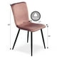 Homycasa Lot de 4 chaises de salle à manger modernes avec chaises d'appoint rembourrées en tissu – image 5 sur 7
