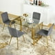 Homycasa Lot de 4 chaises de salle à manger modernes avec chaises d'appoint rembourrées en tissu – image 3 sur 9