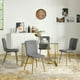 Homycasa Lot de 4 chaises de salle à manger modernes avec chaises d'appoint rembourrées en tissu – image 4 sur 9