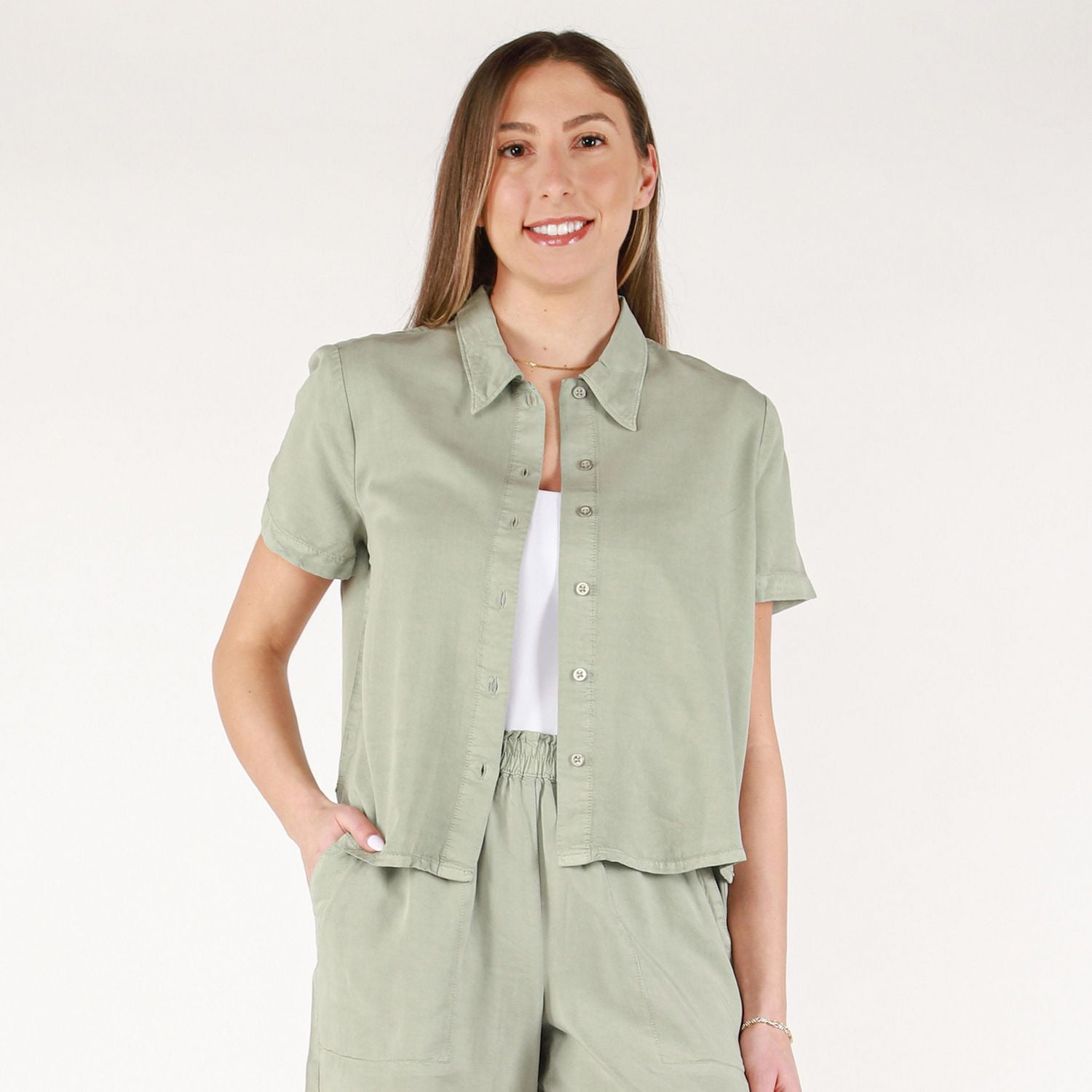 DV Chemise boutonnée à manches courtes