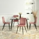 Homycasa Lot de 4 chaises de salle à manger modernes avec chaises d'appoint rembourrées en tissu – image 2 sur 7