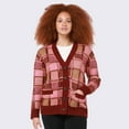 thumbnail image 1 of Devoted Windowpane knit cardigan, 1 of 3
