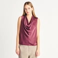 thumbnail image 1 of Devoted Satin Cowl Neck Top, 1 of 3