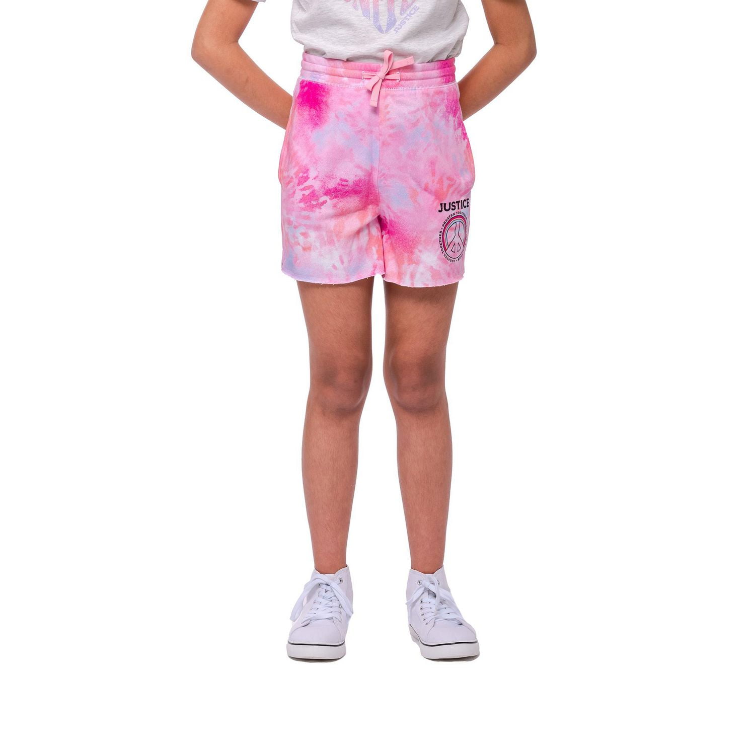 Short avec signe de paix arc-en-ciel Justice pour filles