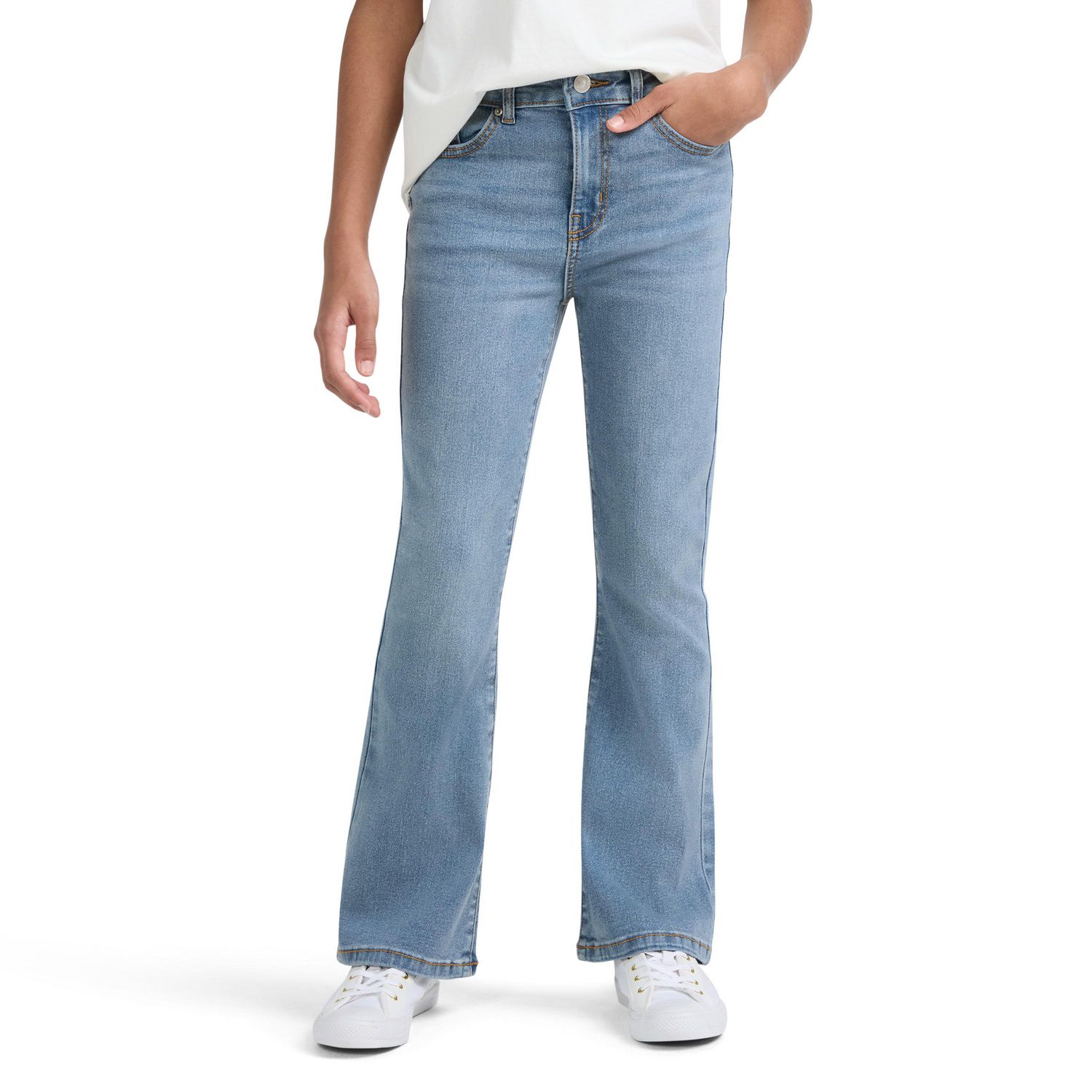 Levi Strauss Signature Girls' High-Rise Flare Jeans