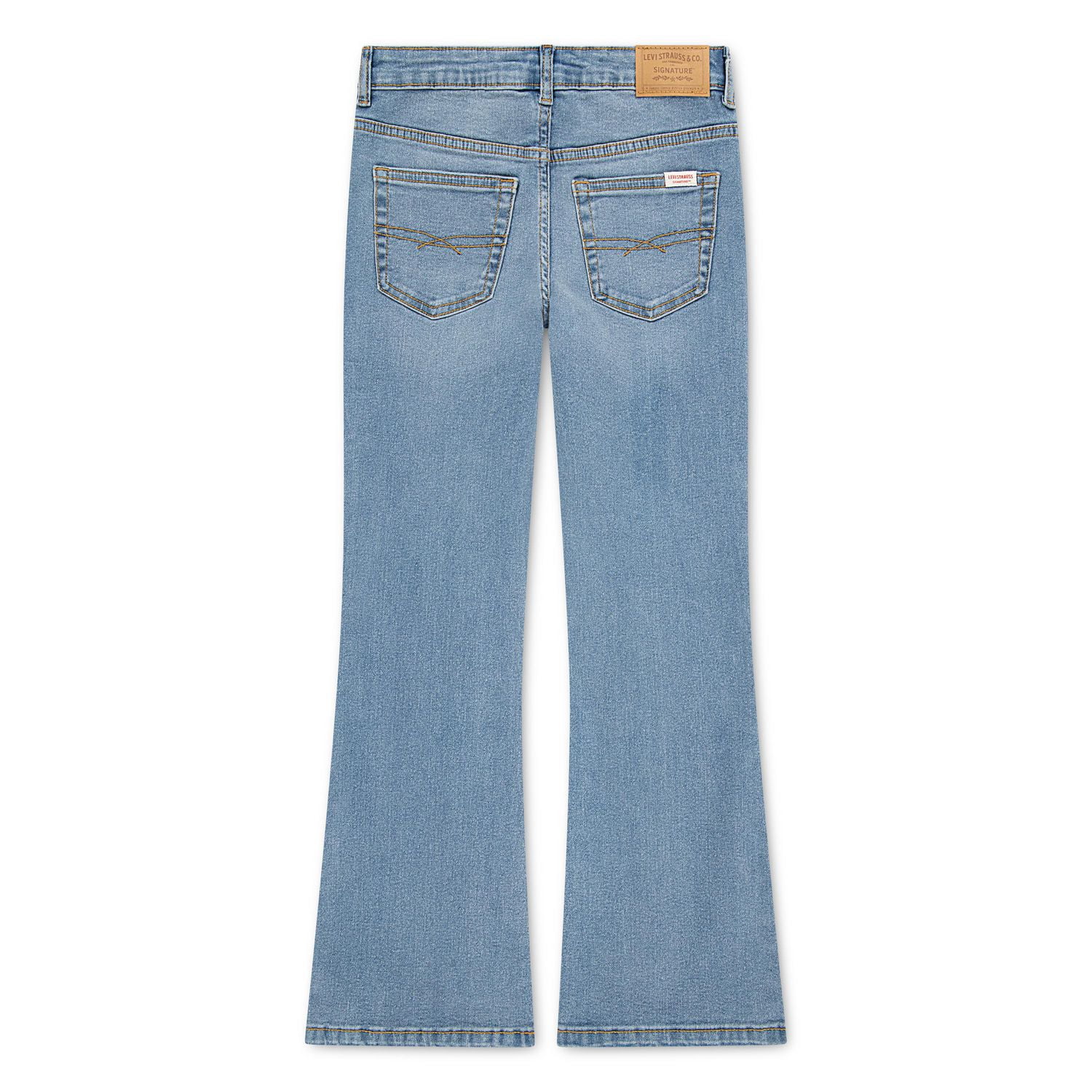 Levi Strauss Signature Girls' High-Rise Flare Jeans