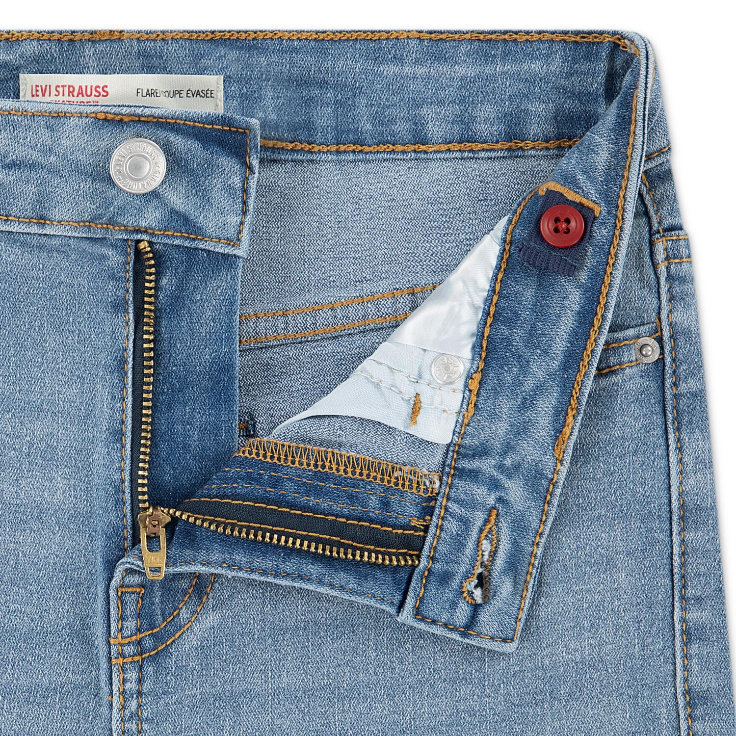 Levi Strauss Signature Girls' High-Rise Flare Jeans