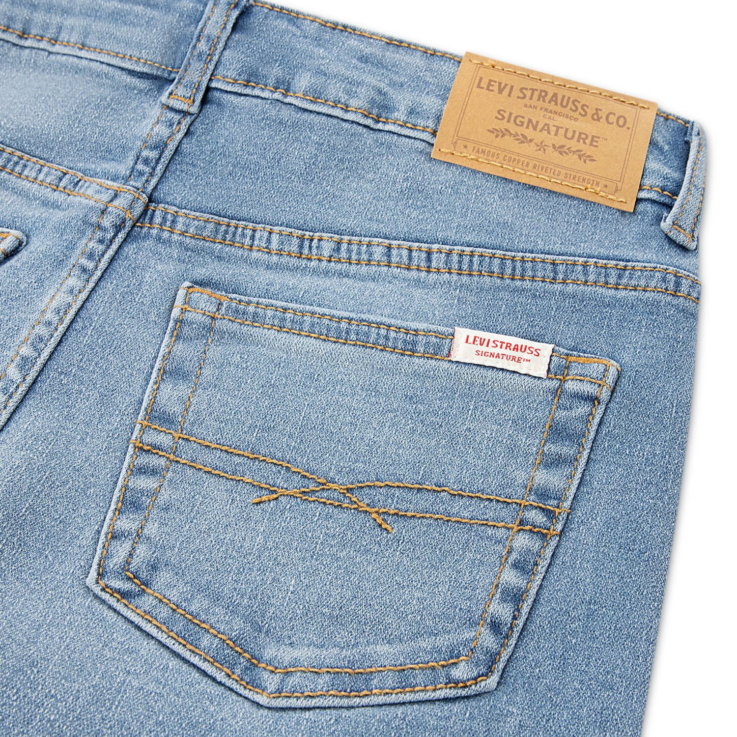 Levi Strauss Signature Girls' High-Rise Flare Jeans