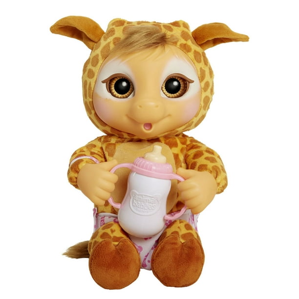 Animal Babies Nursery Peluche électronique de luxe - bébé girafe