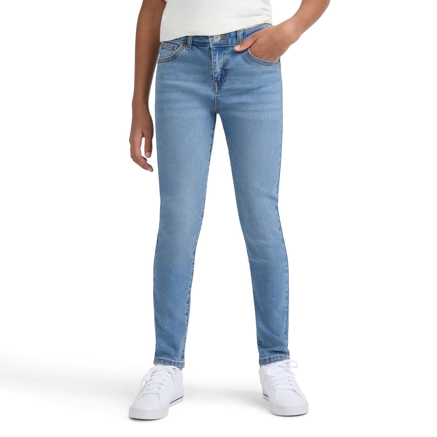 Levi Strauss Signature Girls' Mid-Rise Skinny Jeans