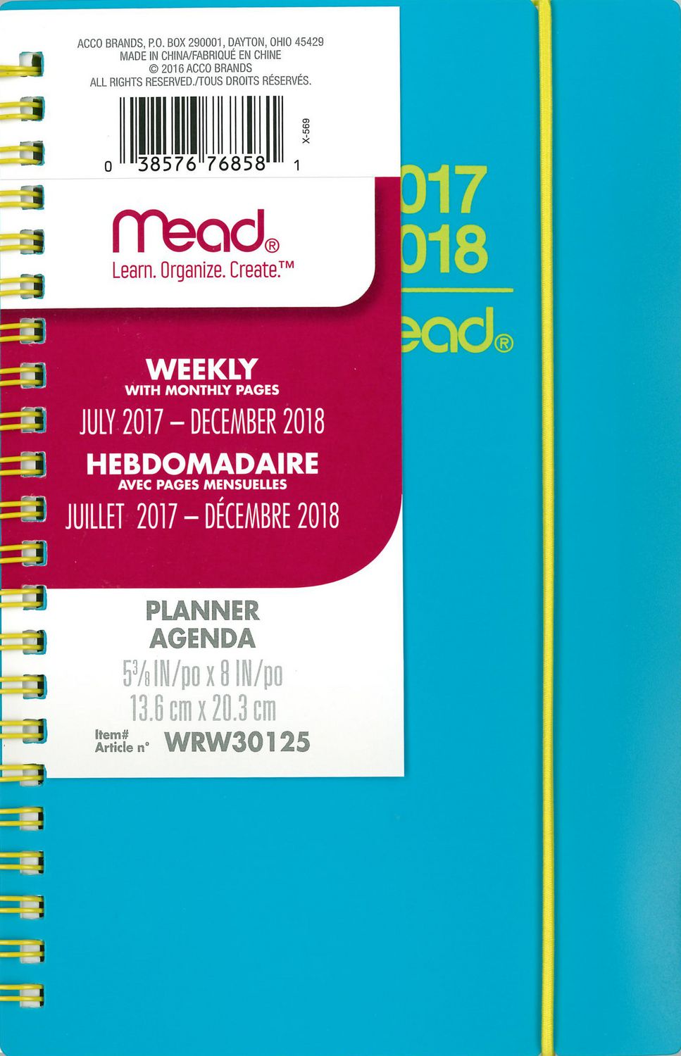 MEAD® Colour Pop Medium Weekly/Monthly Poly Planner | Walmart Canada