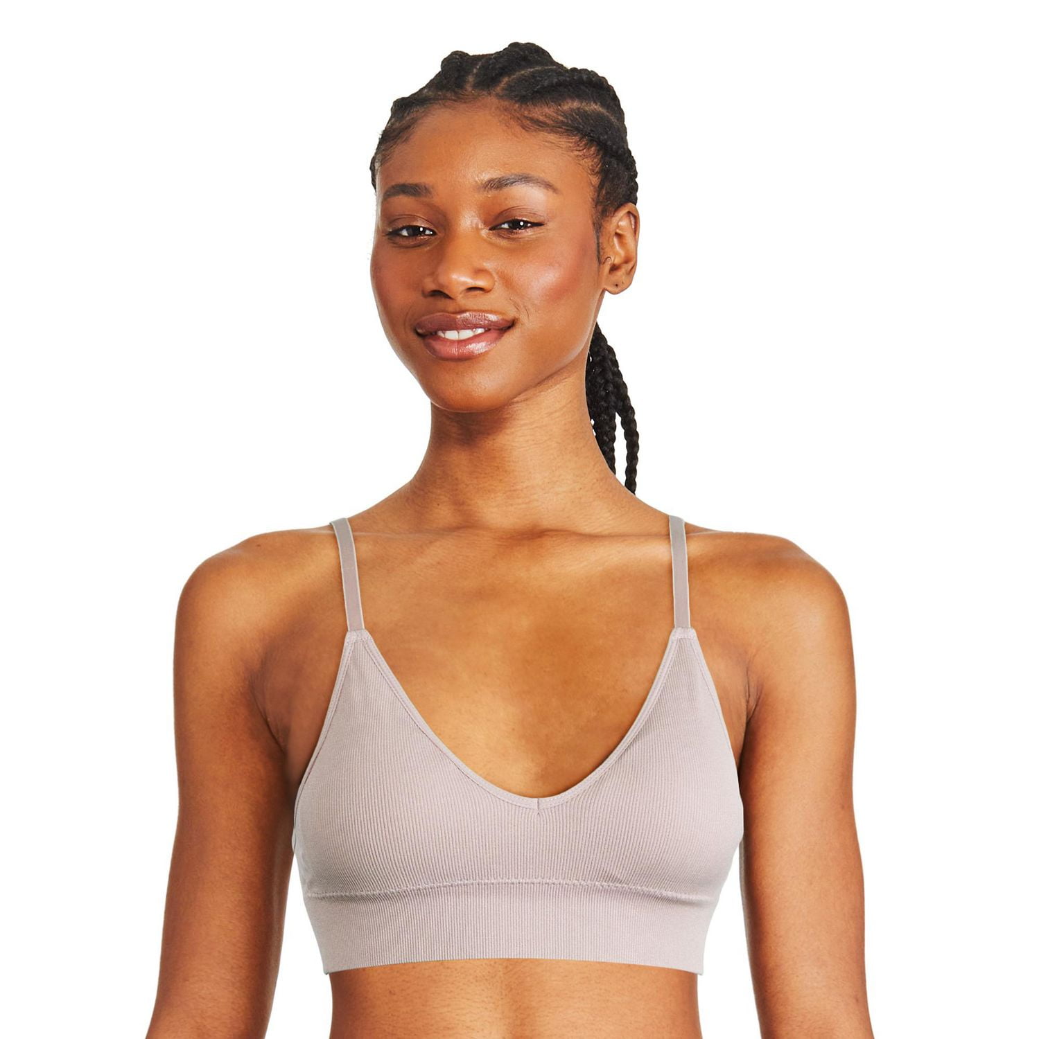 George Women's Ribbed V-Neckline Bralette, Sizes S-XXL