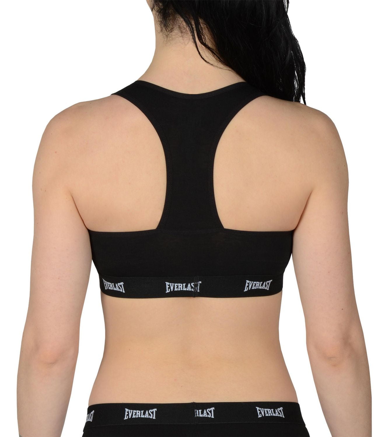 Everlast 2 PK Soutien-gorge de sport pour femme, Tissu confortable en coton et élasthanne