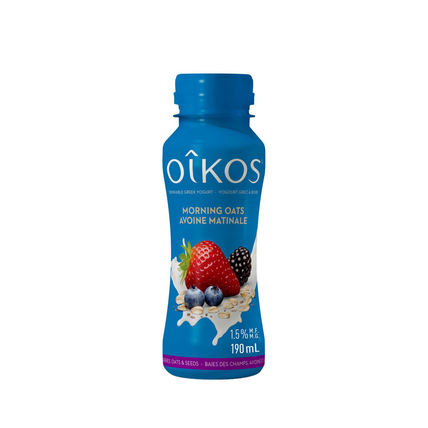 Oikos Drinkable Greek Yogurt with Field Berries, Oats, & Seeds, 9g