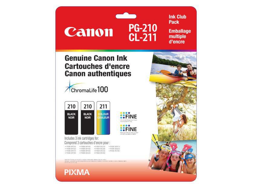 Canon Canada Inc Canon PG 210 CL 211 Club Pack Ink Tri color