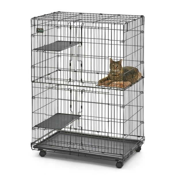 Cage pour chat à 4 niveaux - 90 x 60 x 130cm - Hébergement pour chat Cage  pour chat