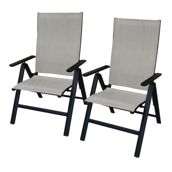 Emma-chaise pliante et inclinable de luxe à haut dossier (2 pièces)
