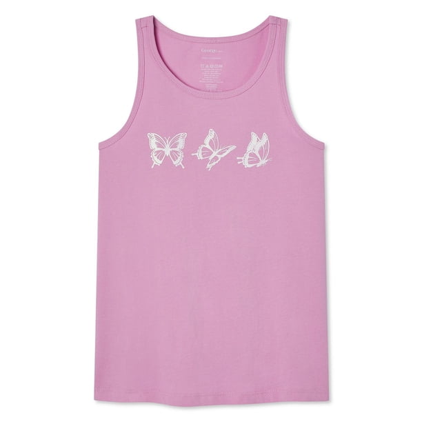 Girls Graphic Tank and Contrast Joggers Set main image 0