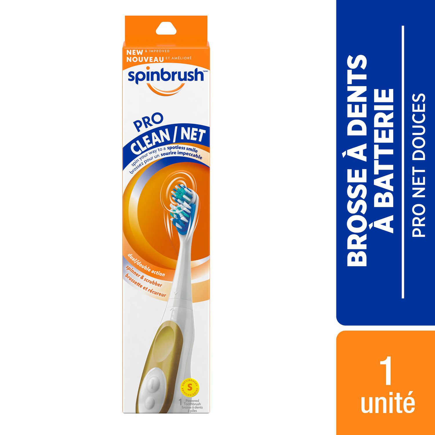 Spinbrush PRO CLEAN Toothbrush Soft, 1 Powered Toothbrush - Walmart.ca