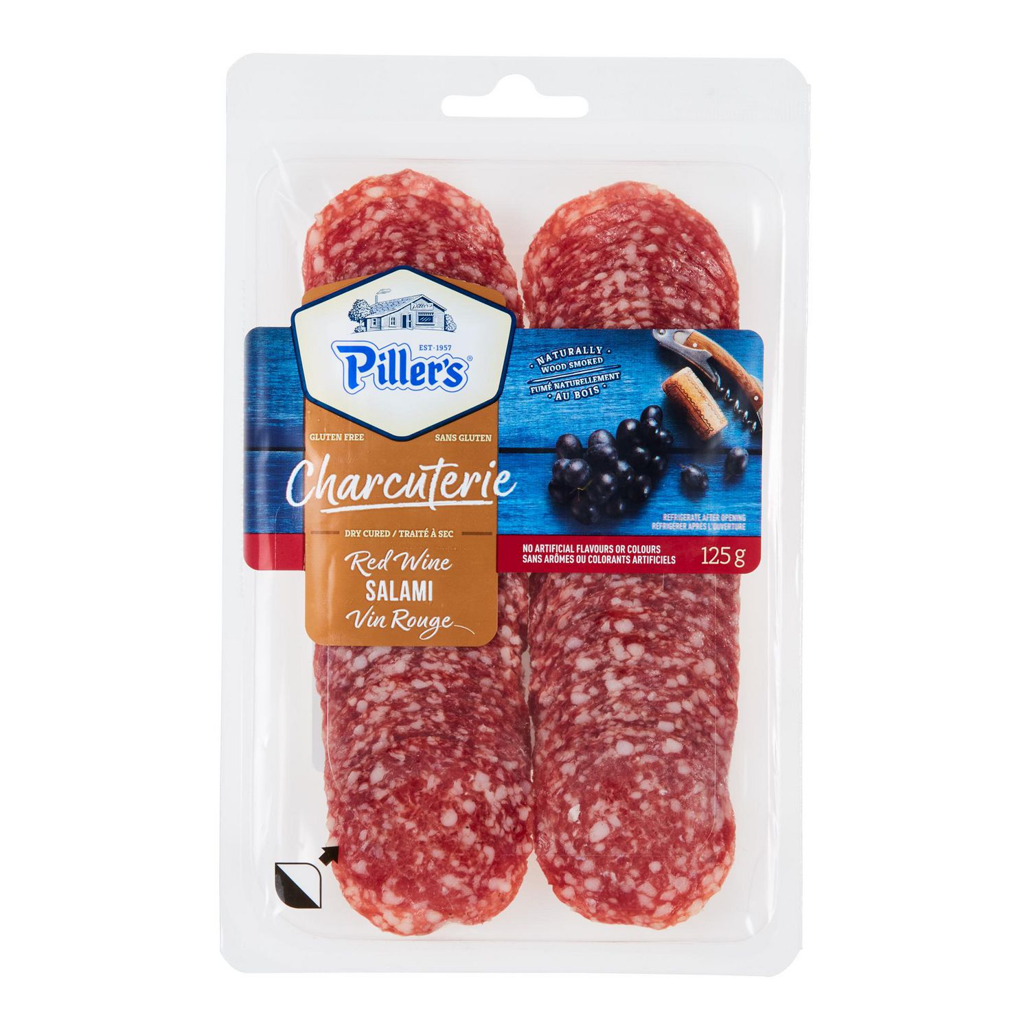 Piller’s Charcuterie Red Wine Salami, 125 g