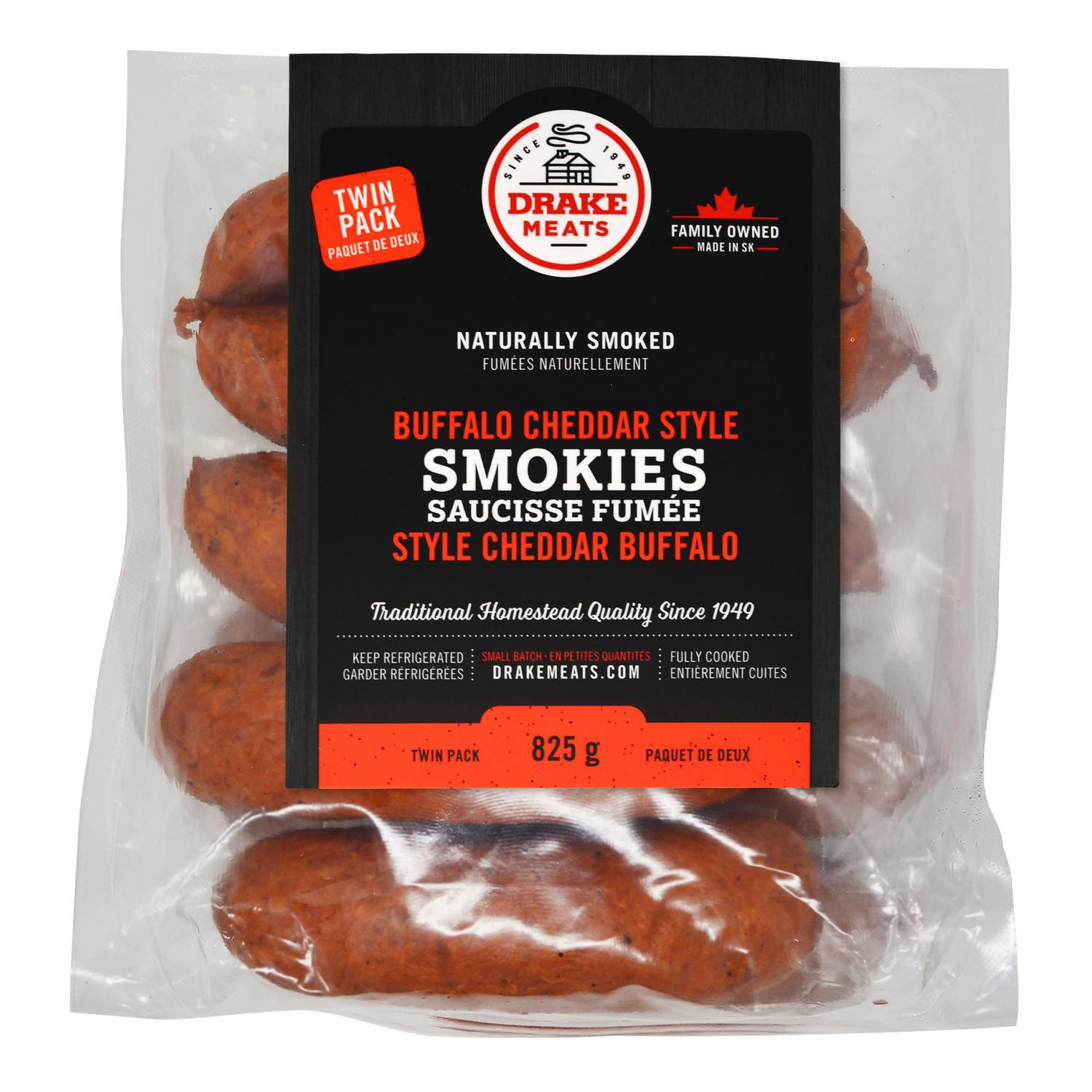 Drake Meats Saucisse Fumee Style Cheddar Buffalo