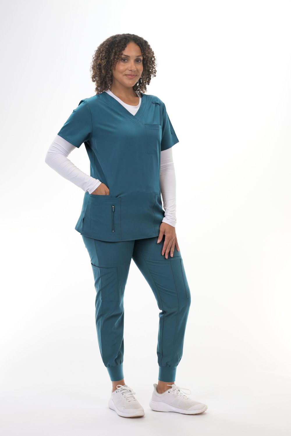 Haut Zinnia Scrubs à col en V
