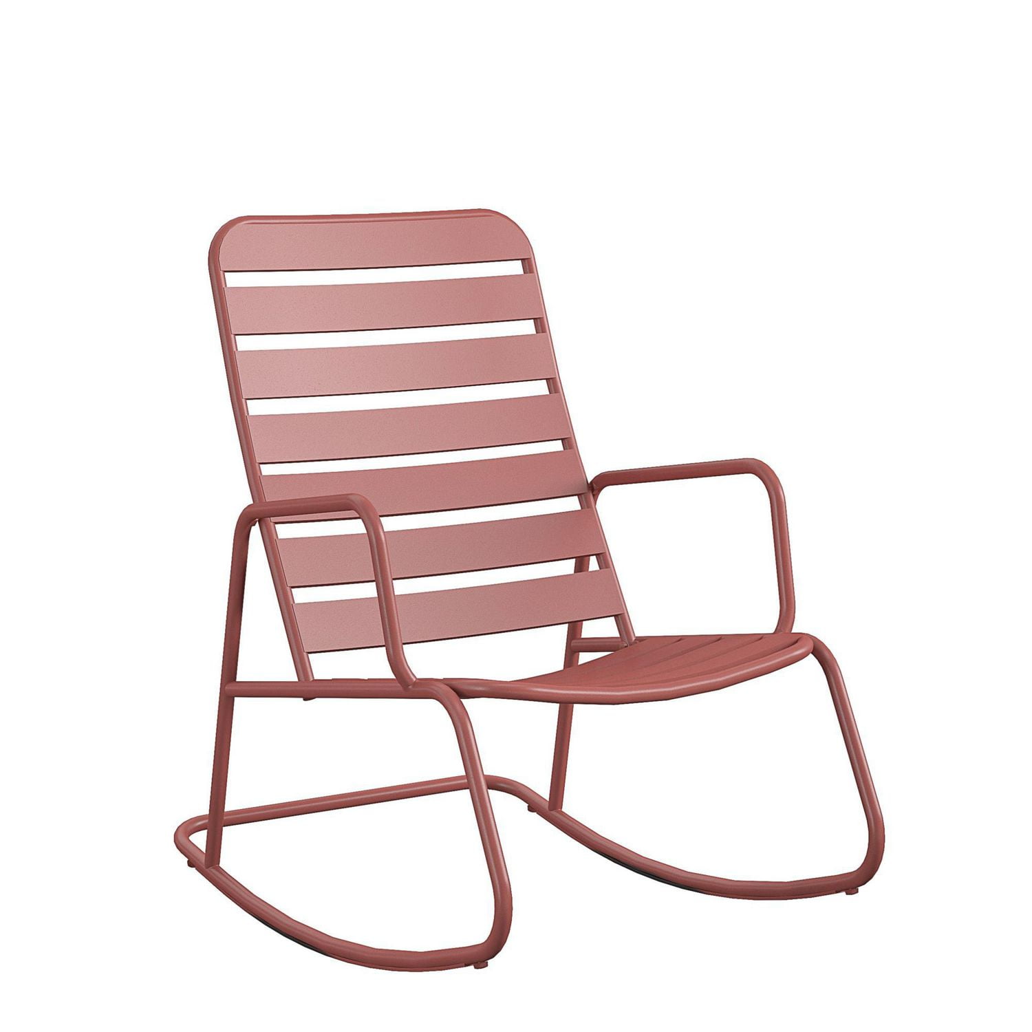 Novogratz Poolside Gossip Collection Roberta Outdoor Indoor Rocking Chair Persimmon Walmart
