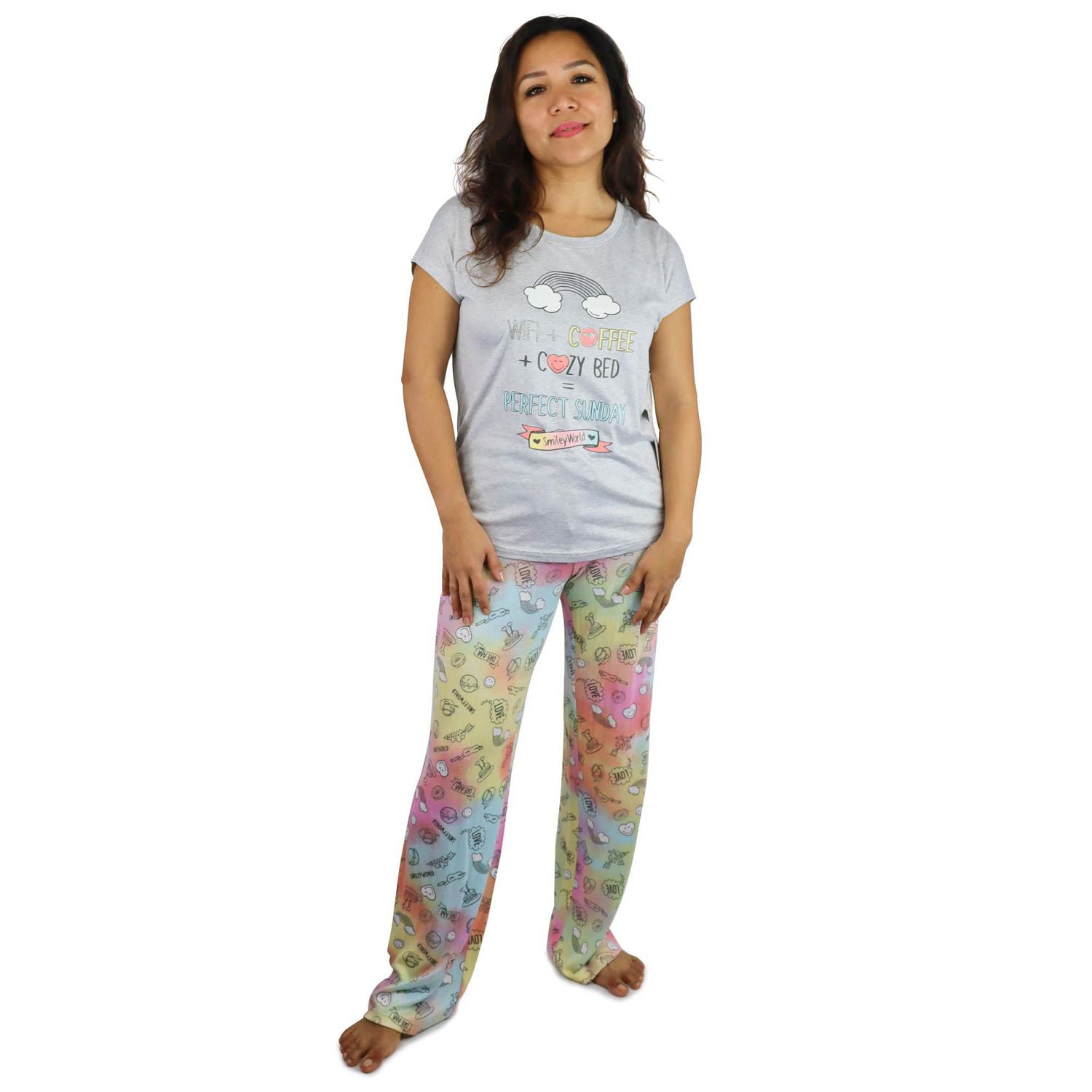 SmileyWorld Ladies 2 Piece Pajama Set