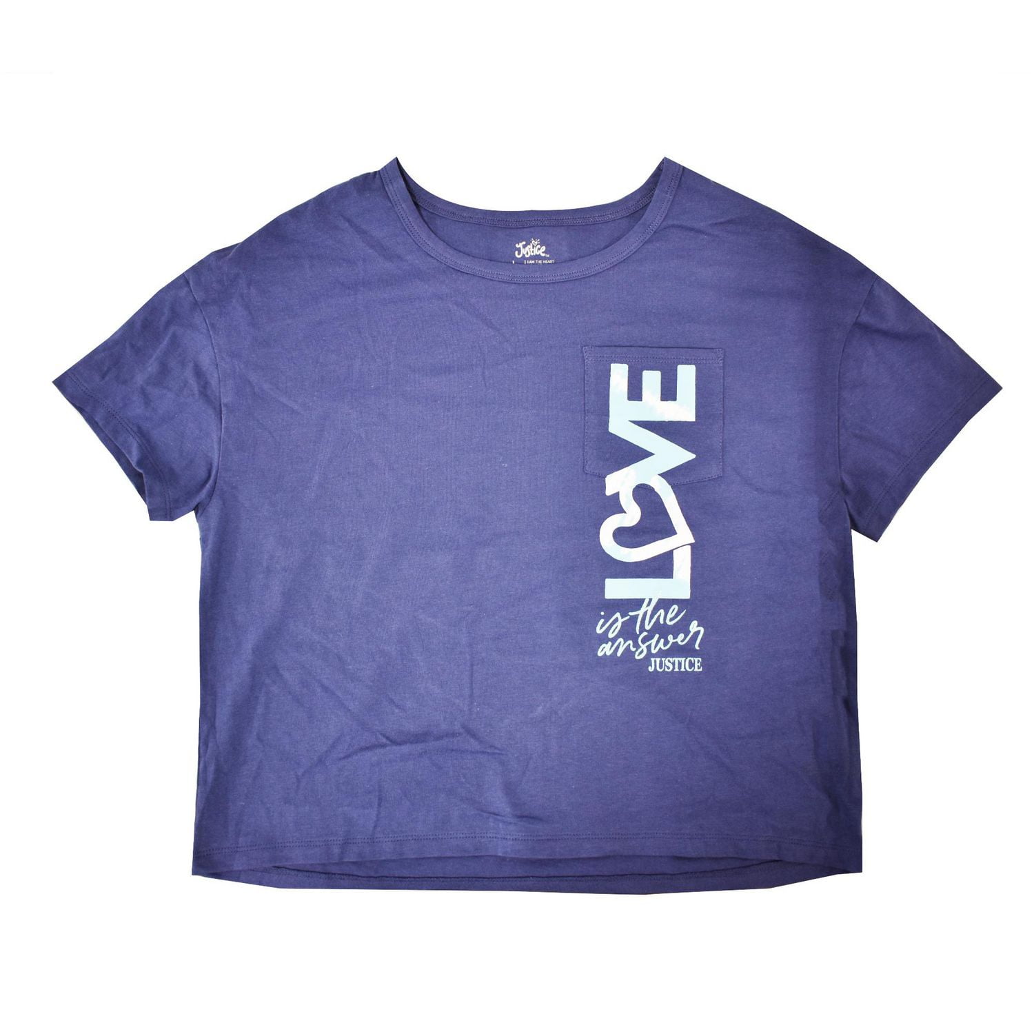 T-shirt à manches courtes Justice Love Is Answer pour filles