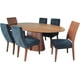 Shermag Ensemble de salle à manger 7 pièces de la collection Pacific : table, 4 chaises rembourrées et 2 chaises à siège rembourré – image 1 sur 1