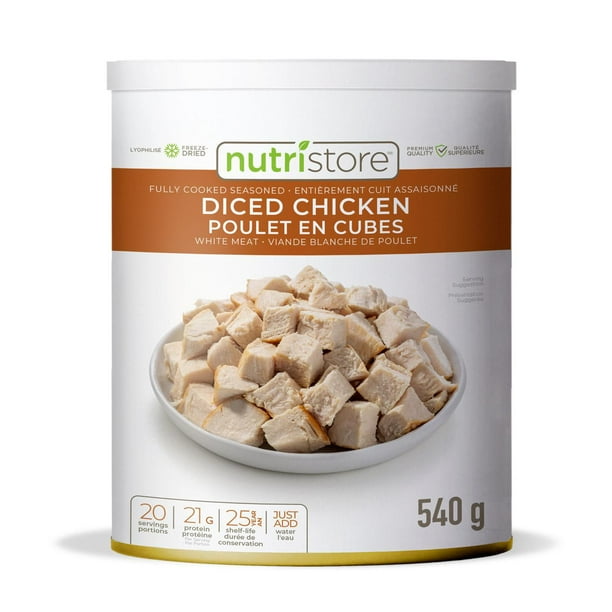 Freeze Dried Chicken Dices - Nutristore #10 Can - Walmart.ca