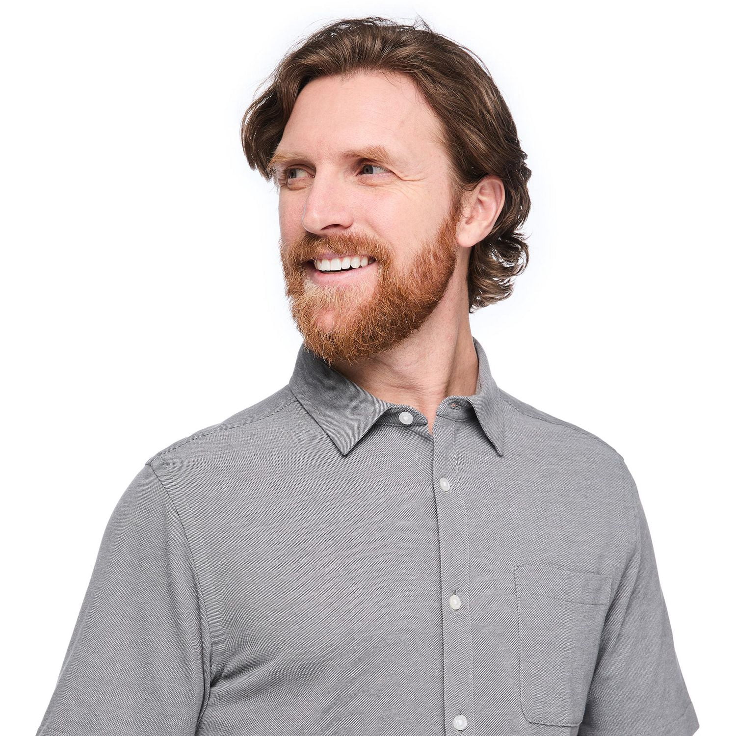 George Men's Knit Button-Up Shirt