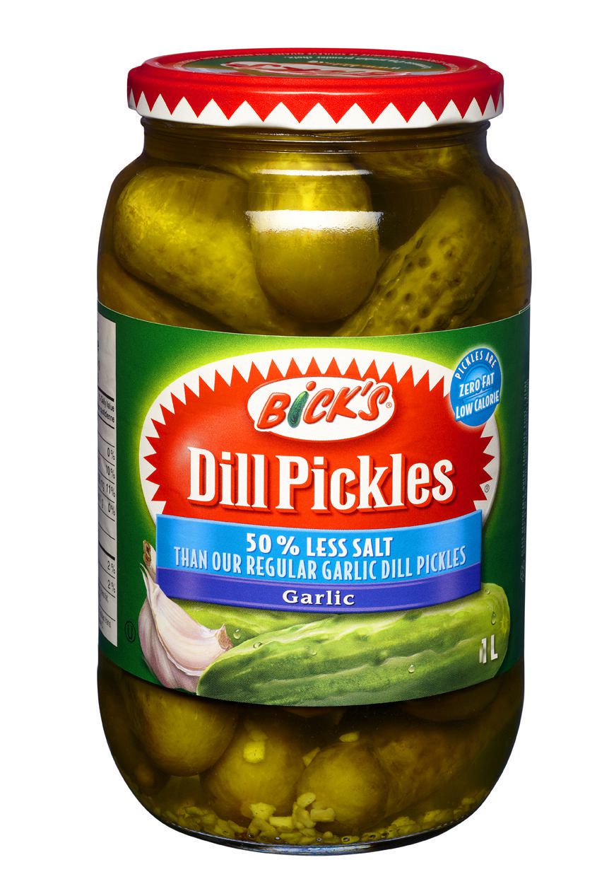 Bick S 50 Less Salt Garlic Whole Dill Pickles Walmart Canada