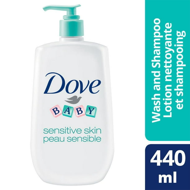Dove® Baby Peau sensible Nettoyant pour le corps et shampooing pour bébé