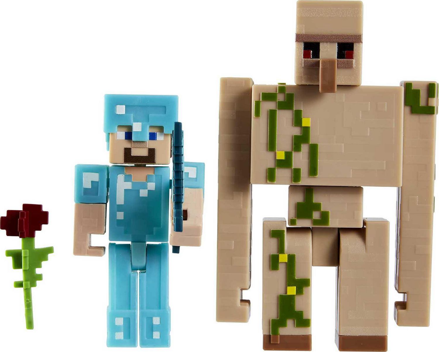 Minecraft Coffret 2 Figurines Trade Llama Créer-Un-Bloc 