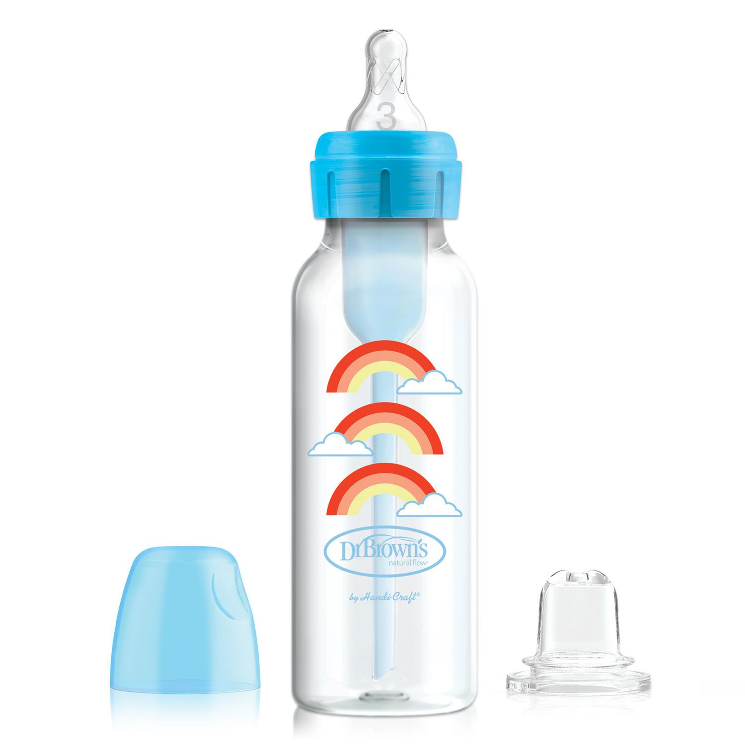 Dr. Brown's 8 oz. 2-in-1 Transition Narrow Bottle Kit – Blue