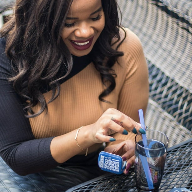 GoSili Silicone Reusable Straw with Tin Cobalt