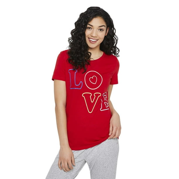 LOVE Ellen DeGeneres Love Block - T-shirt ras du cou à manches courtes