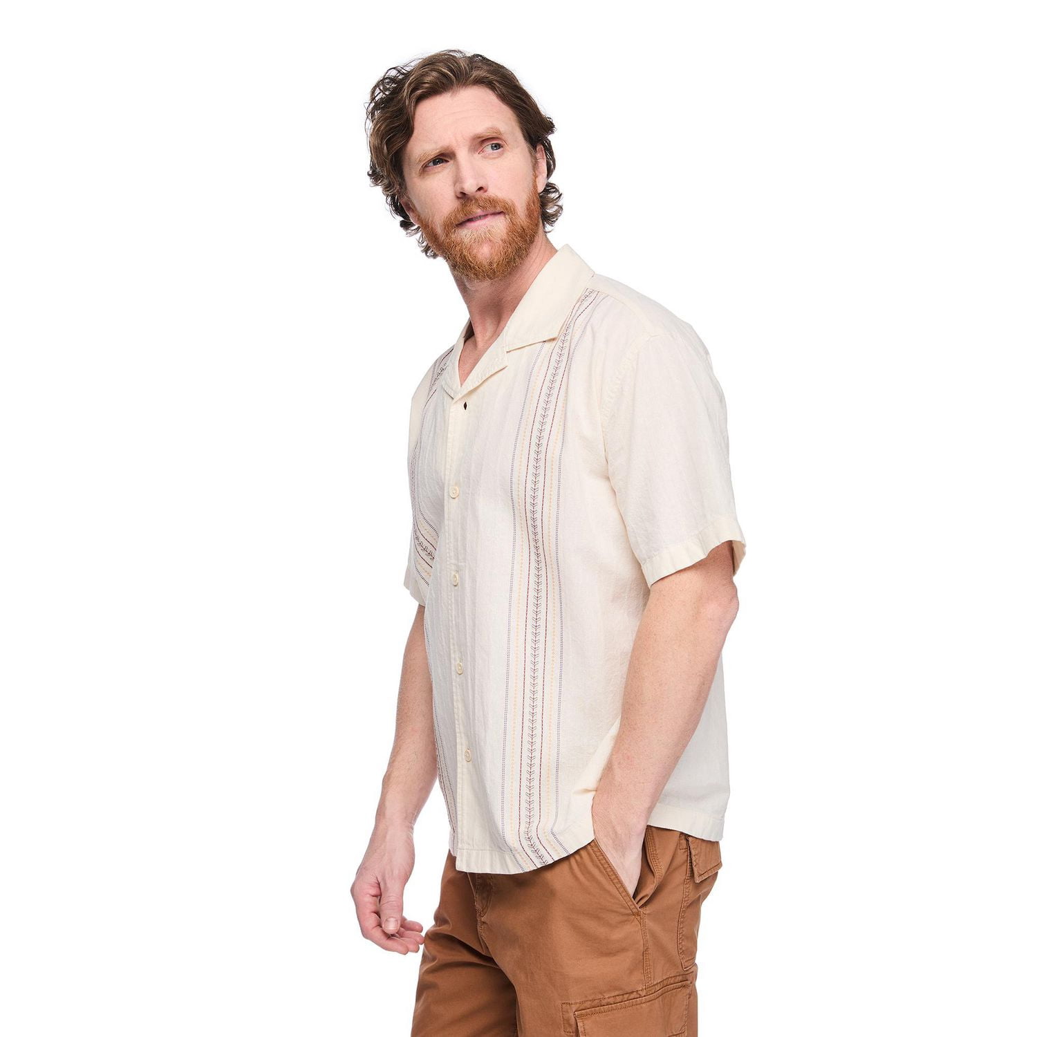 Chemise de villégiature brodée George pour hommes