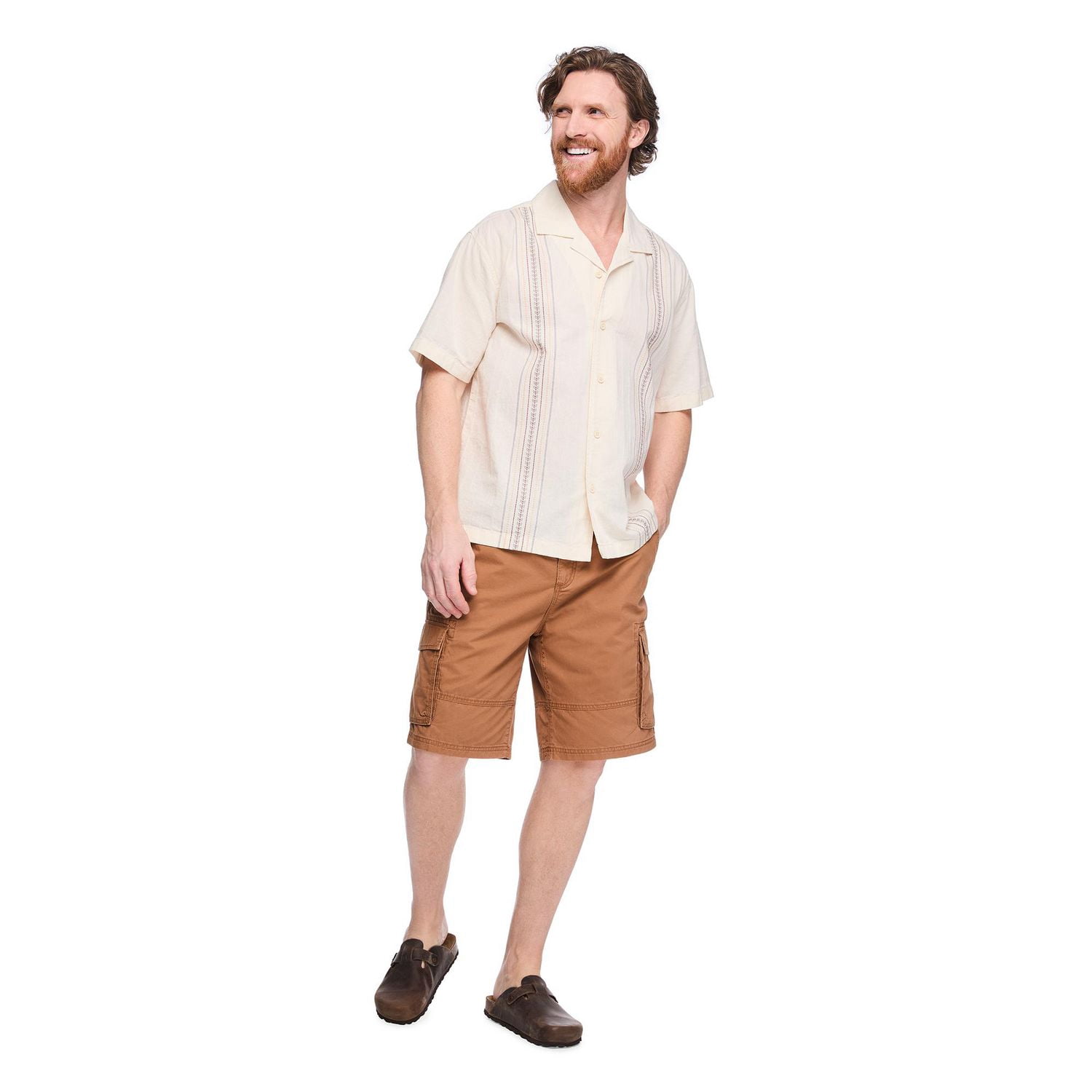 Chemise de villégiature brodée George pour hommes