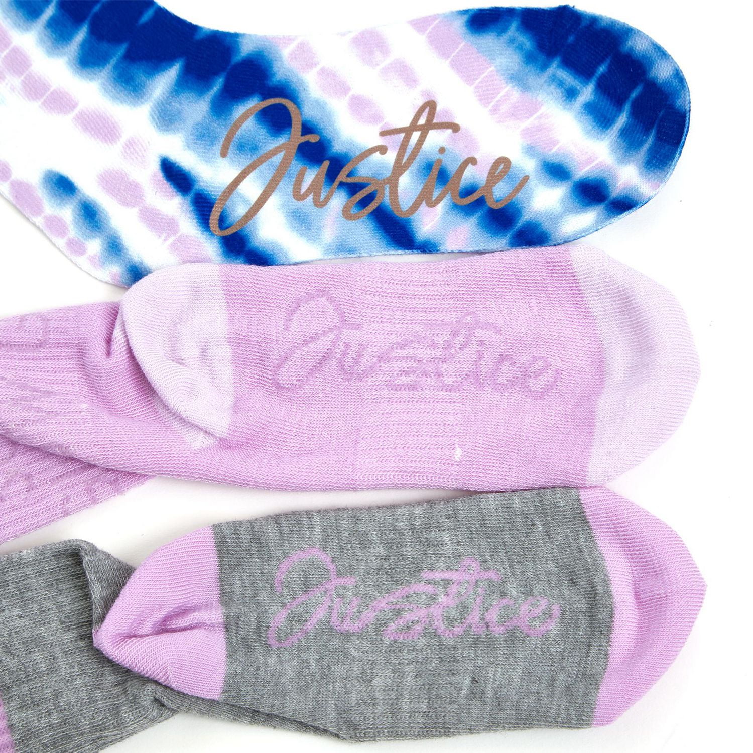 Justice™ Girls' 3 Pack Crew Socks (Sock Size 6-8.5)