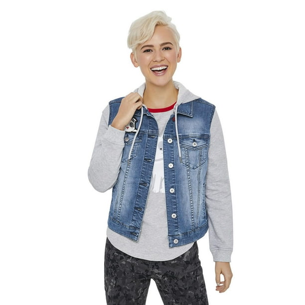 LOVE Ellen DeGeneres - Veste en jean à manches éponge française