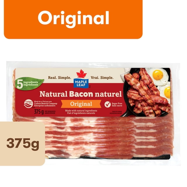 Bacon naturel original Maple Leaf 375 g