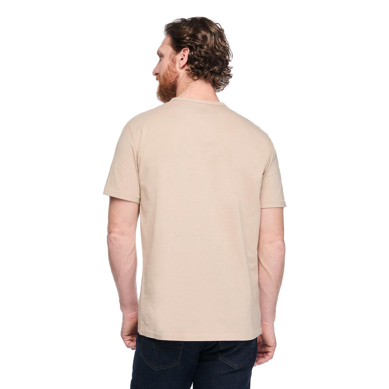 T-shirt henley délavé George pour hommes