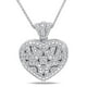 Médaillon de forme cœur Miabella avec accent de diamants en argent sterling, 18 po – image 1 sur 5