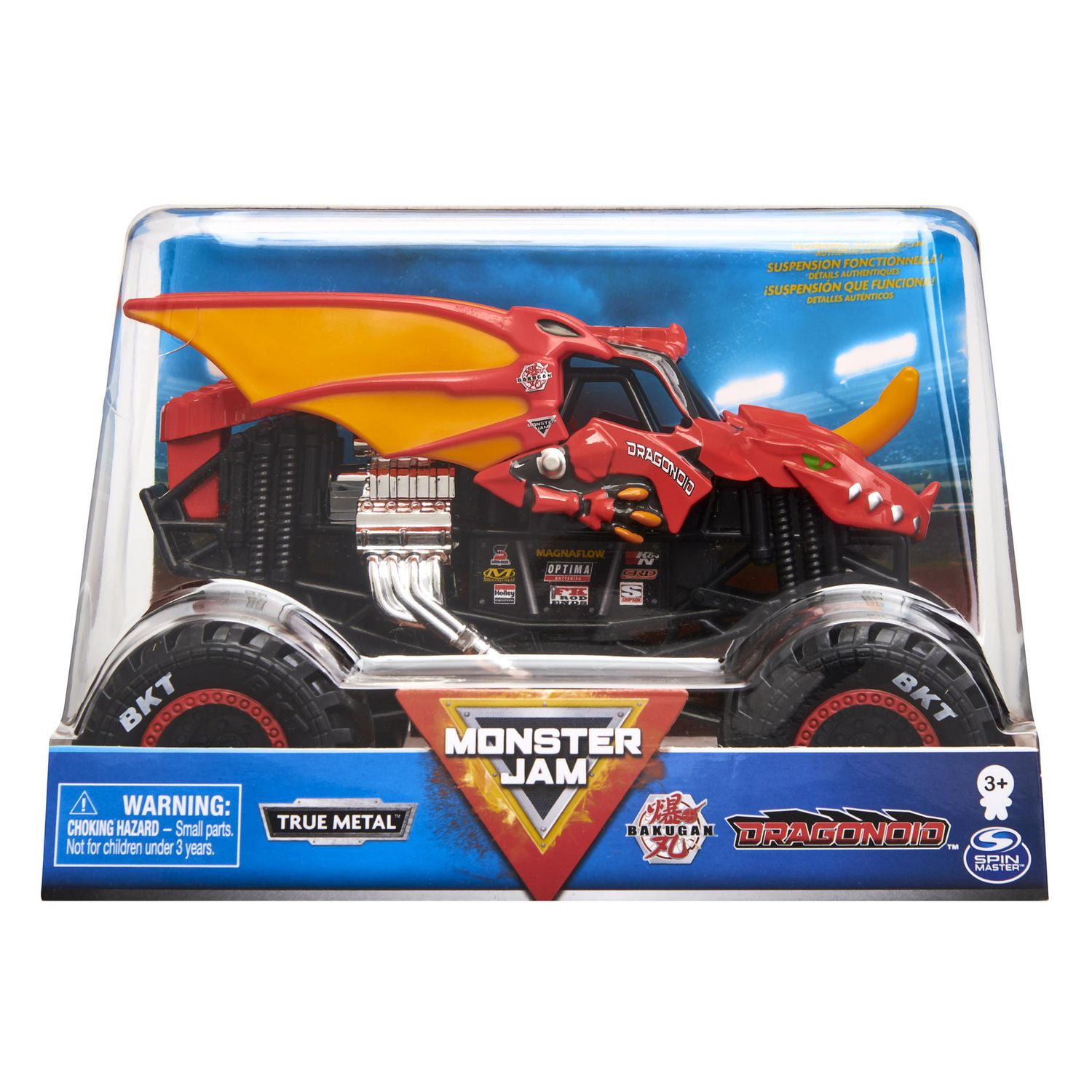 Monster Jam Official Bakugan Dragonoid Monster Truck Collector Die Cast Vehicle 1 24 Scale Walmart