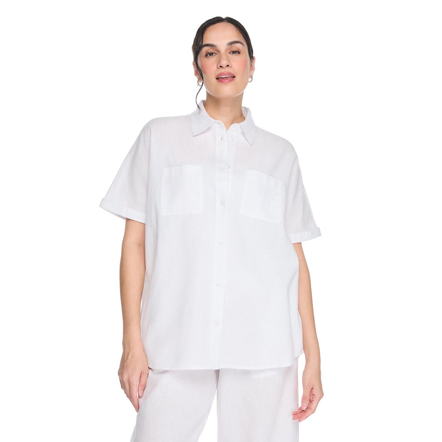 Chemise de camp en mélange lin George pour femmes