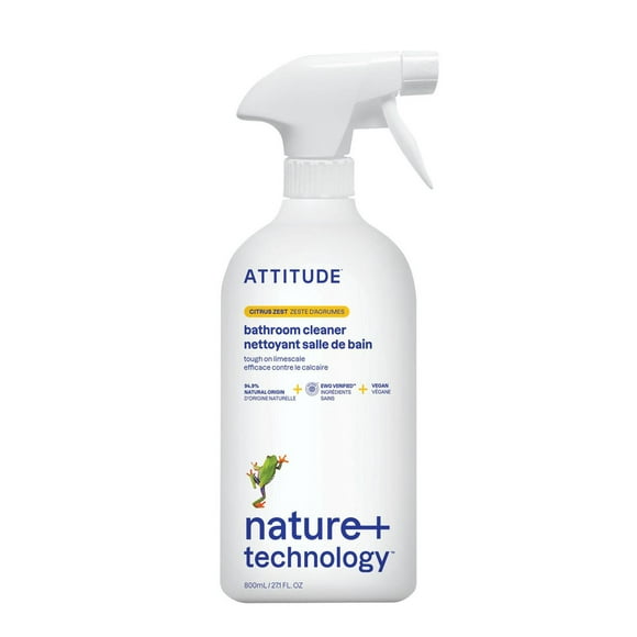 ATTITUDE nature+ technology, Bathroom Cleaner, Citrus Zest, 800 mL